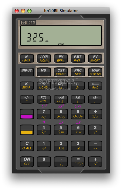 hp 10bii financial calculator online simulator